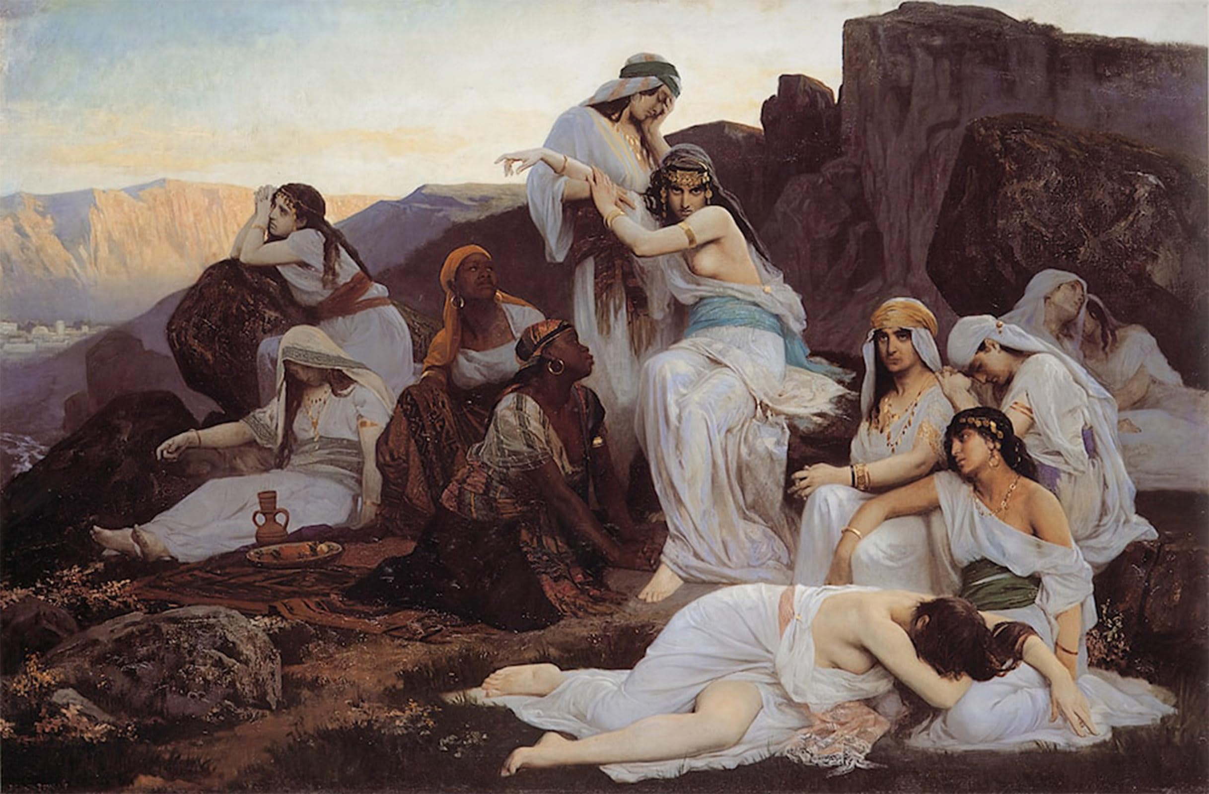 POSTERIIk Famous Print Pop Art Wall Art Graffiti the Daughter of Jephthah by Edouard Bernard Debat-ponsan Art Prints for Home Decor 60x90cm
