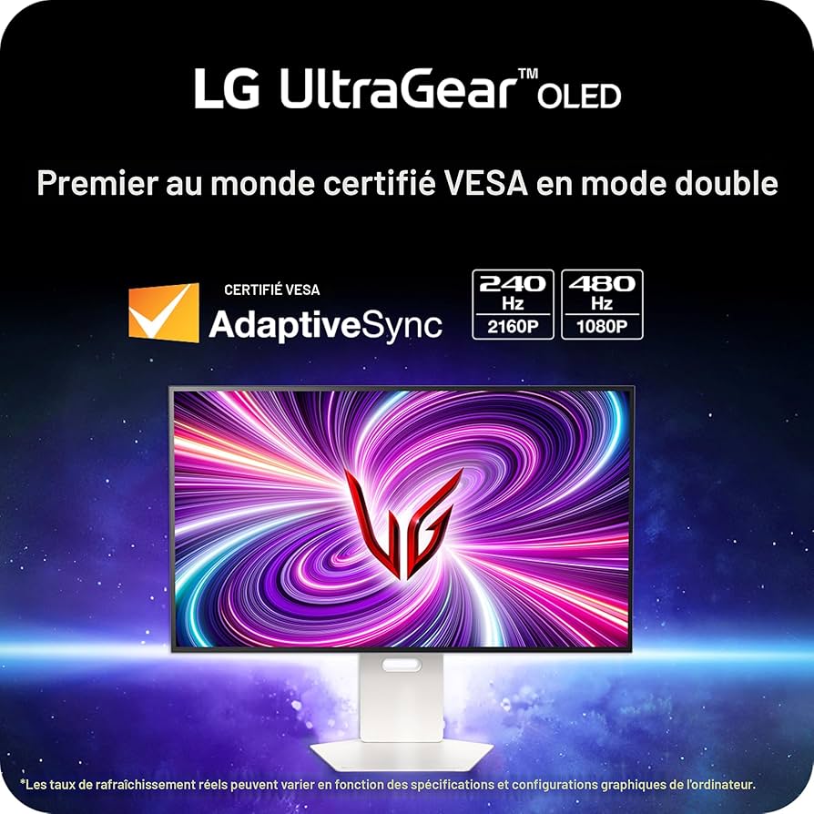 LG Ultragear™ OLED 32GS95UV-W – Moniteur de jeu double mode