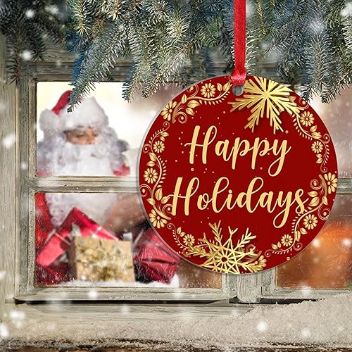 Miniatura 22 de Christmas Ornament Merry Christmas Y'all Christmas Tree Decorations Gold Snowflake Ball Wreath Novelty Acrylic Ornaments Xmas Gift Home Xmas Tree