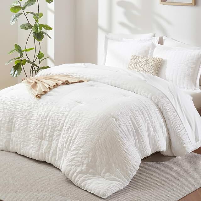 CozyLux Full Size Seersucker Bedding Set