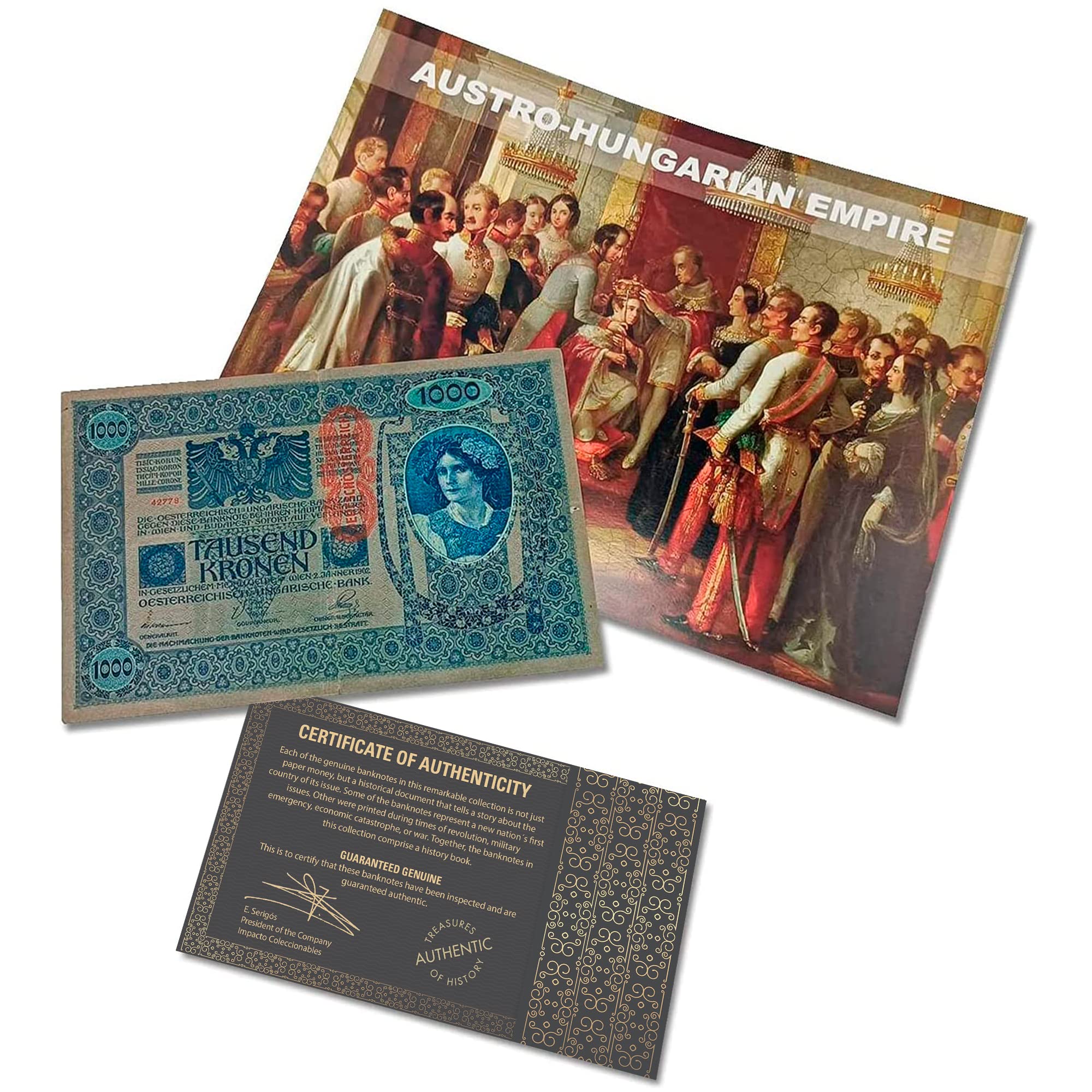 World Paper Money: 10 Languages Banknote Issued by the Austro-Hungarian Empire 1902 - Elevate Your Foreign Currency Collection with Old Banknotes and complete your Album. Certificate of Authenticity