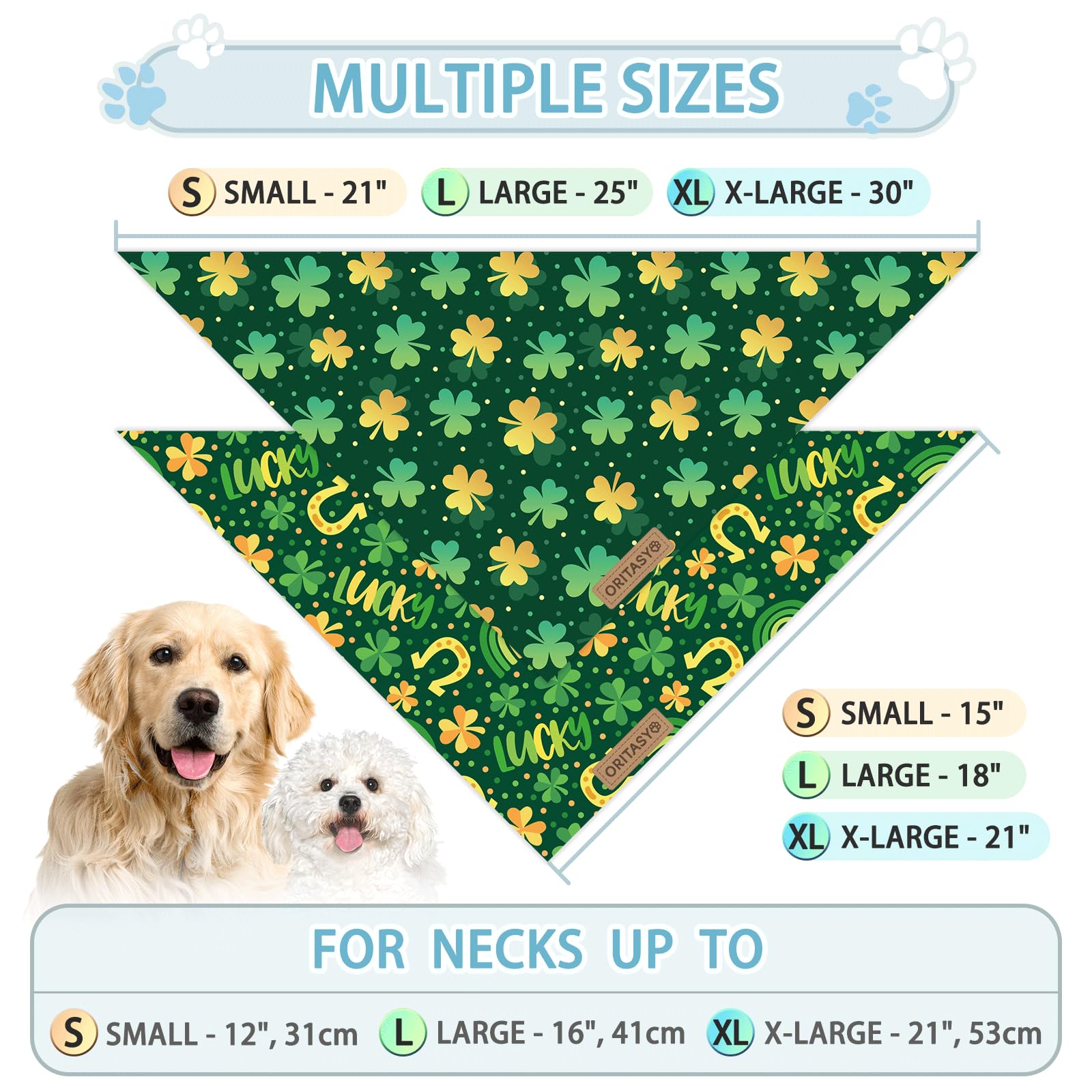 Pañuelos para perros del Día de San Patricio, paquete de 2 bufandas triangulares reversibles para mascotas, tela premium, bandana irlandesa para todos los perros (S, estilo 1)