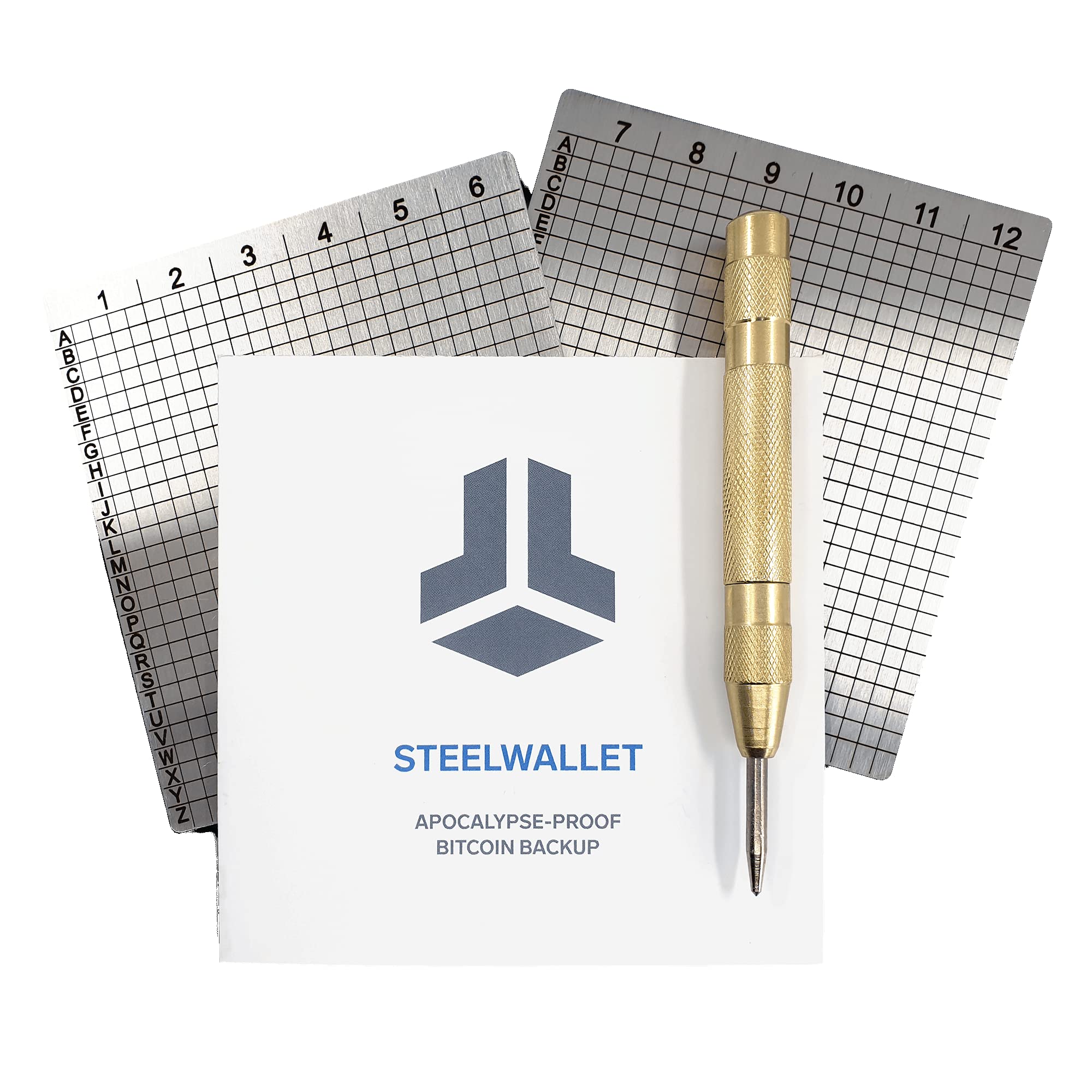 BitBox STEEL WALLET - Steel backup for Bitcoin and crypto wallets - no  extra tools required, contains two engraved stainless steel plates plus  punches : Amazon.com.be: Fashion