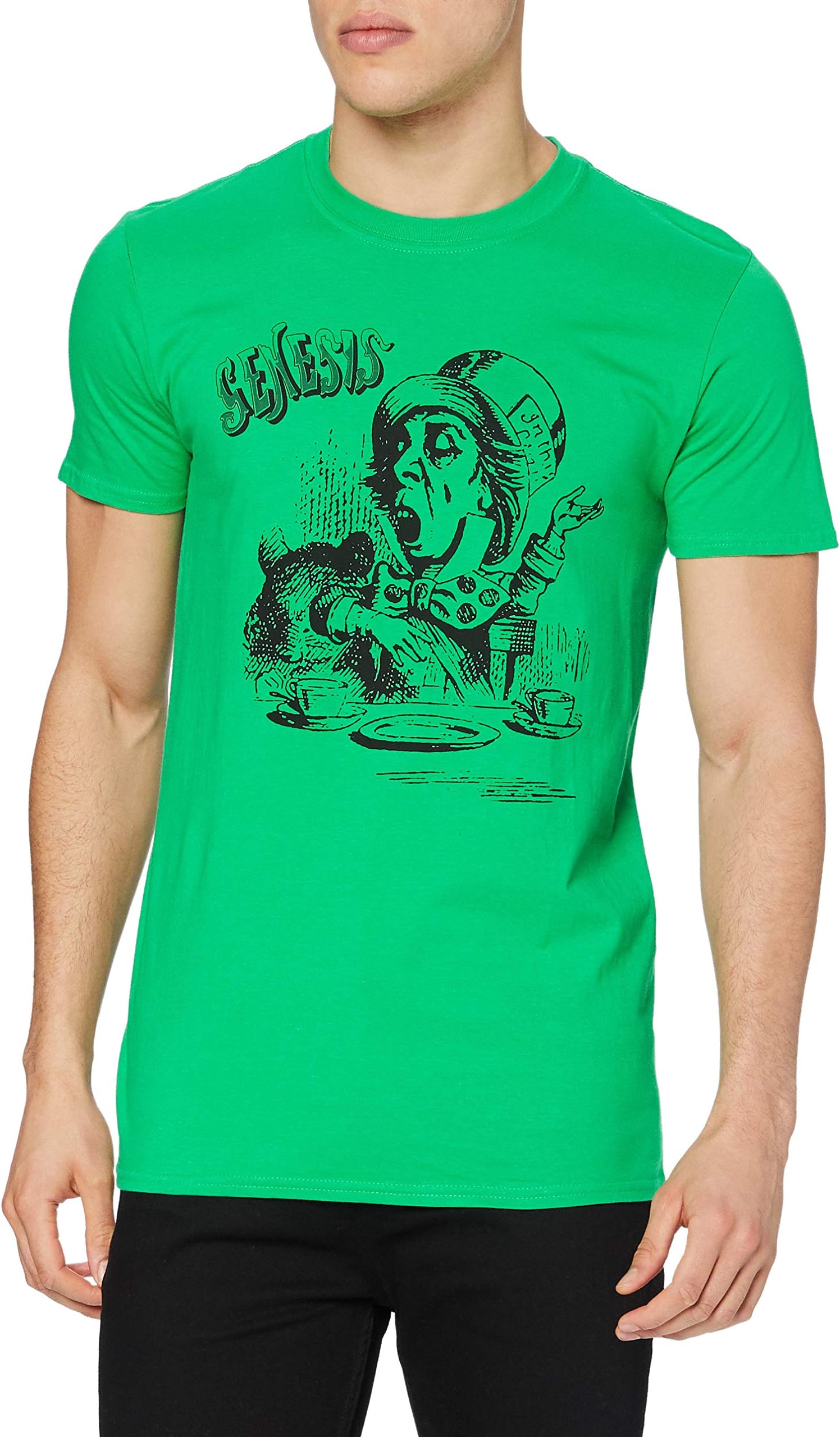 Mens Tee: Mad Hatter - Green - X-Large