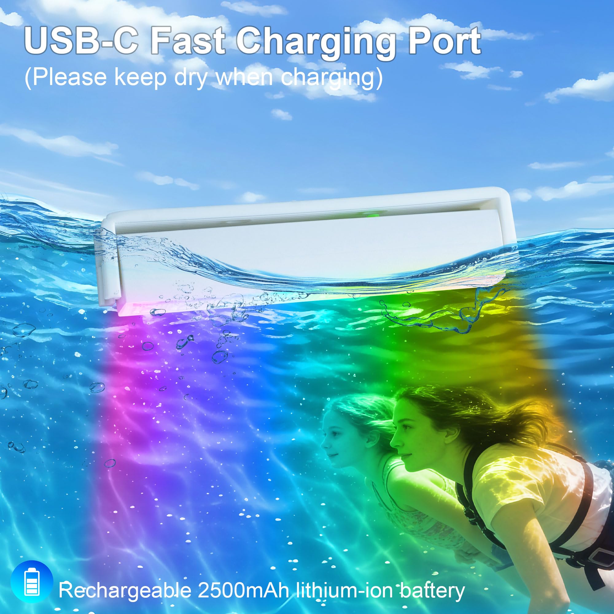 LED-Licht unter Wasser für Pool, kabellos & wiederaufladbar, tauchfähige Lampe mit Fernbedienung, 8 Leuchtmodi, IP68 wasserdicht, für Pool, Teiche und Partys (4 Stück)