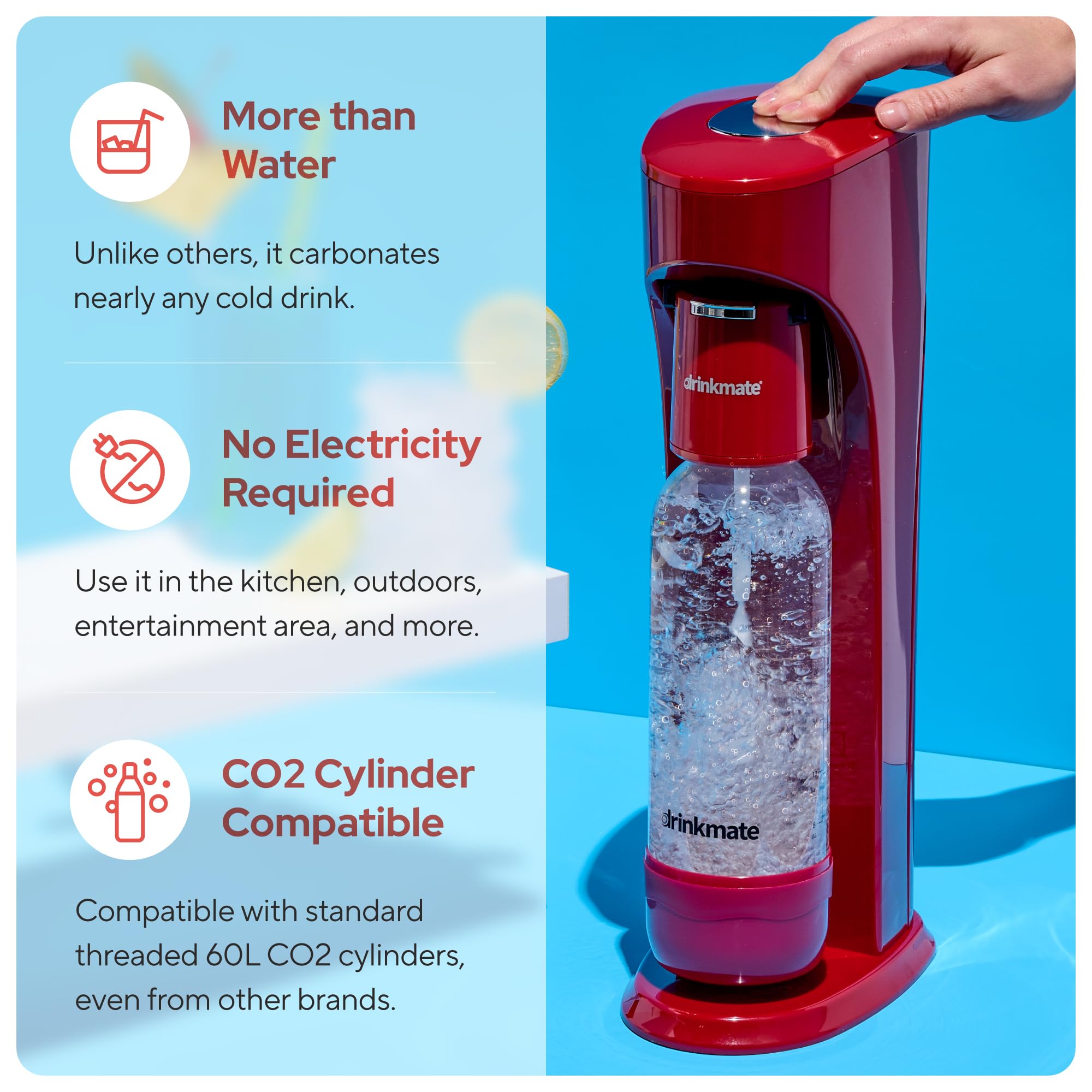 Snapklik.com : Drinkmate OmniFizz Sparkling Beverage Maker CO2 Bundle ...