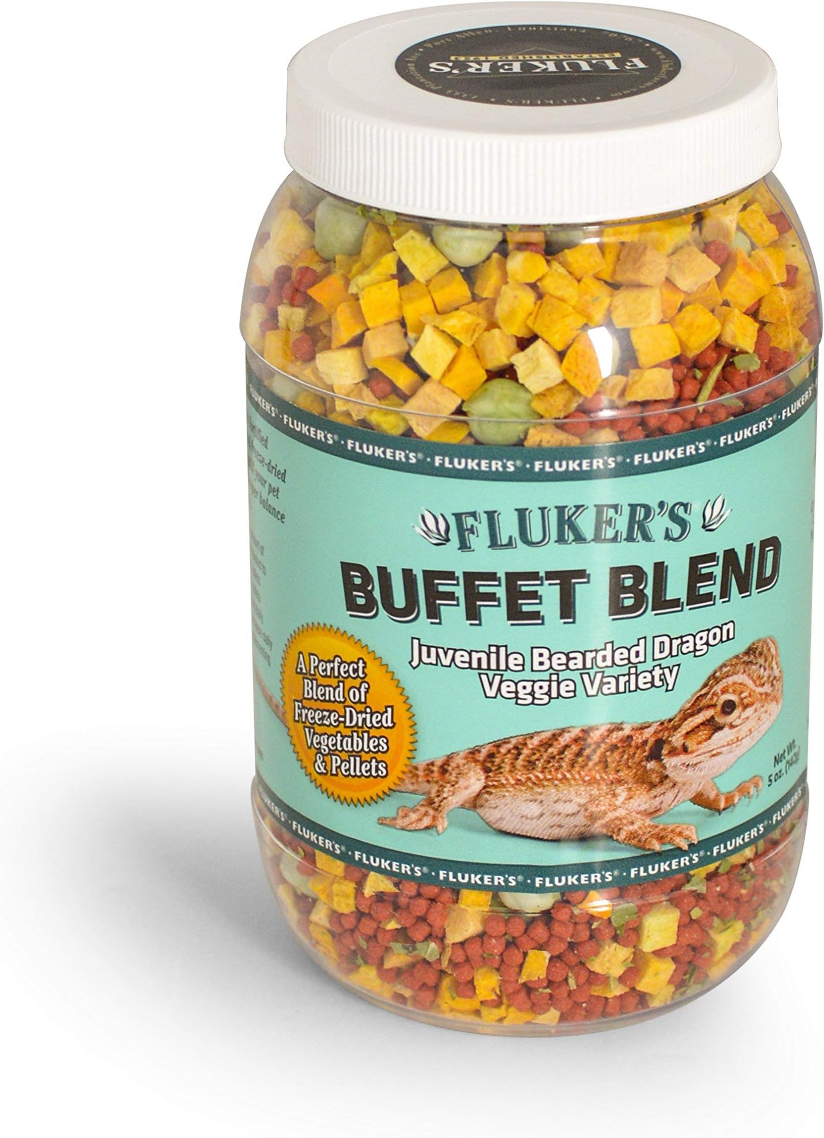 Flukers 1 Piece Juvenile Bearded Dragon Veggie Variety Diet, 5 oz