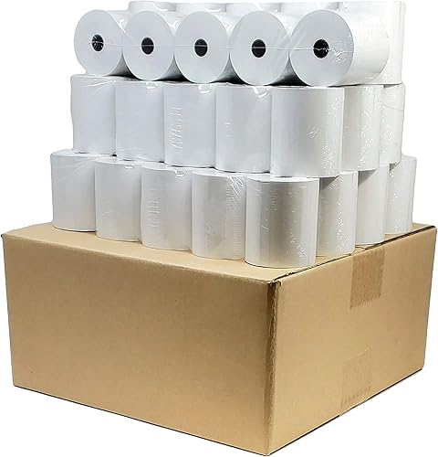(Reseller 50 GSM Papel Espesor) 3 1/8" x 230 pies (150 Rollos) Papel Térmico Caja Registradora POS Rollos De Papel Para Clover Citizen Star