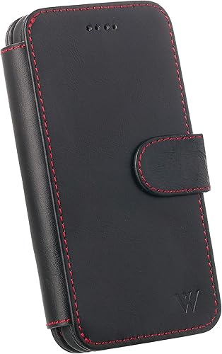 Miniatura 8 de Wilken - Funda tipo cartera con funda magnética desmontable compatible con iPhone 15 Plus, compatible con MagSafe y carga inalámbrica, cuero de