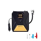 Amazon Basics Portable DC Digital Tyre Inflator 12V, 150 PSI with Digital Pressure Gauge and LED Light 12 watts DC Digital Tyre Inflator