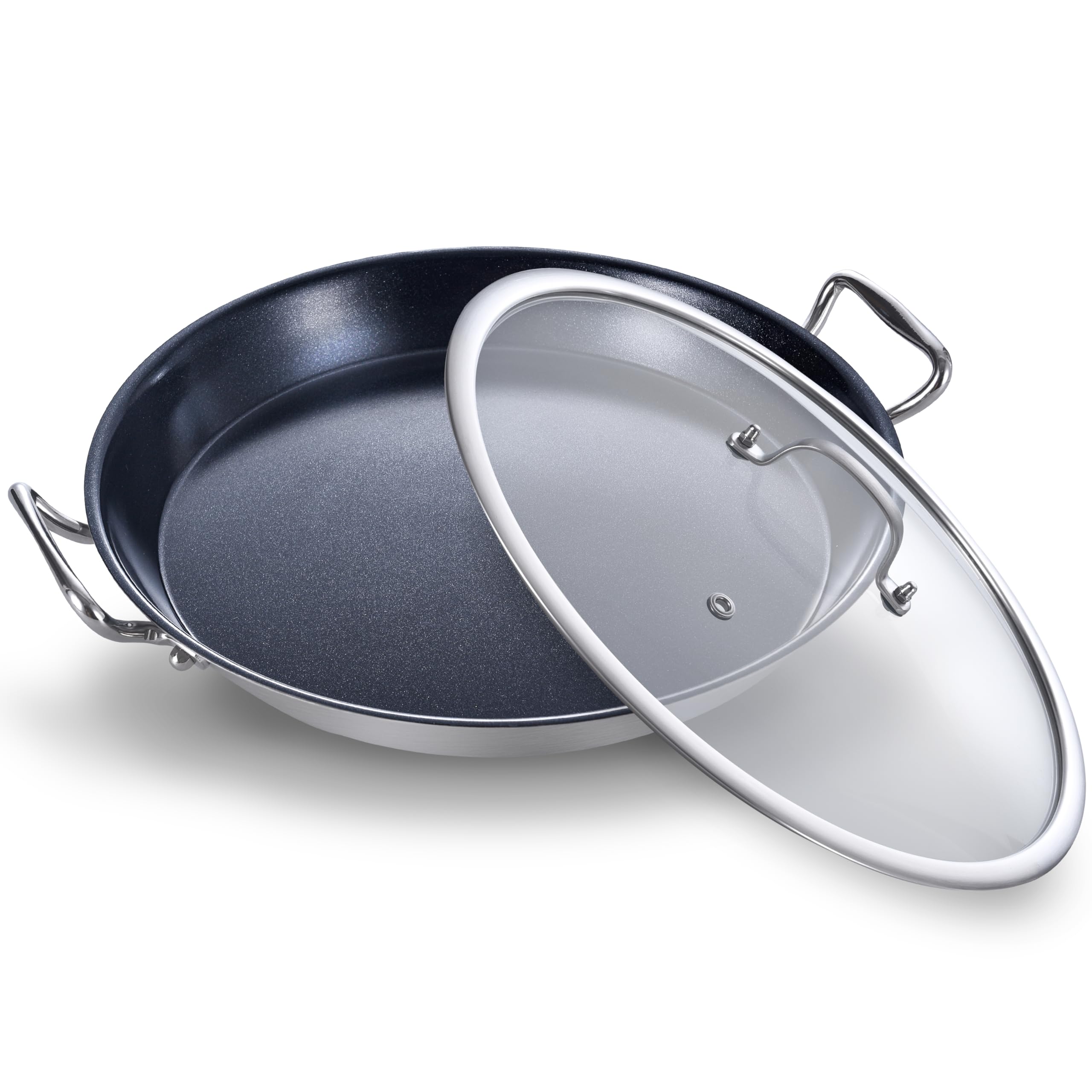 LOLYKITCH Paella Pan - 16 Inch Nonstick -10