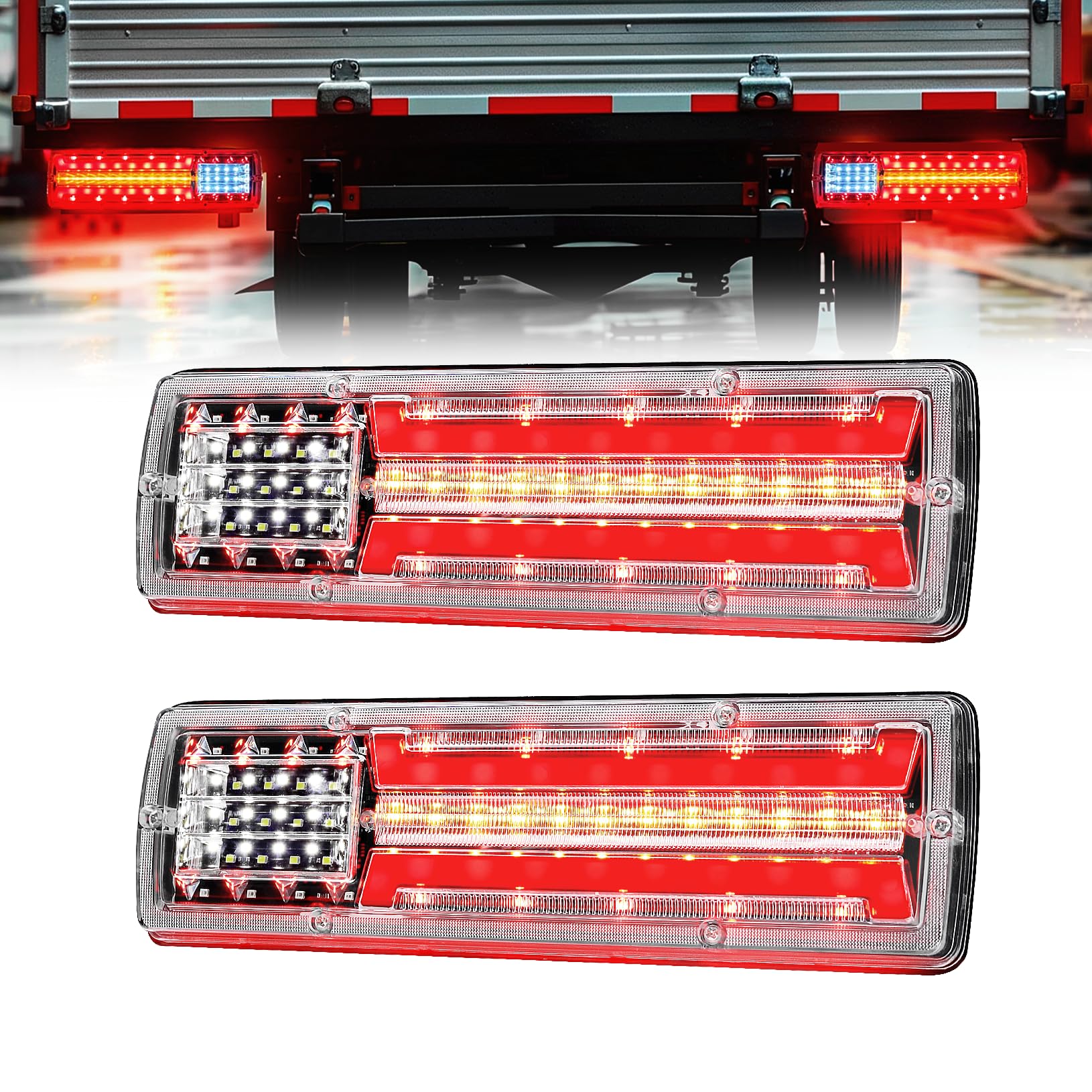 トラック　シーケンシャル　テールランプ　24V Amazon | X-STYLE トラック テールランプ 24V LED 3色 常時点灯