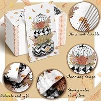 Vista 6 de Karenhi 200 piezas Servilletas de papel de otoño de Acción de Gracias Toallas de mano desechables de calabaza para baño 2 capas Toallas de baño