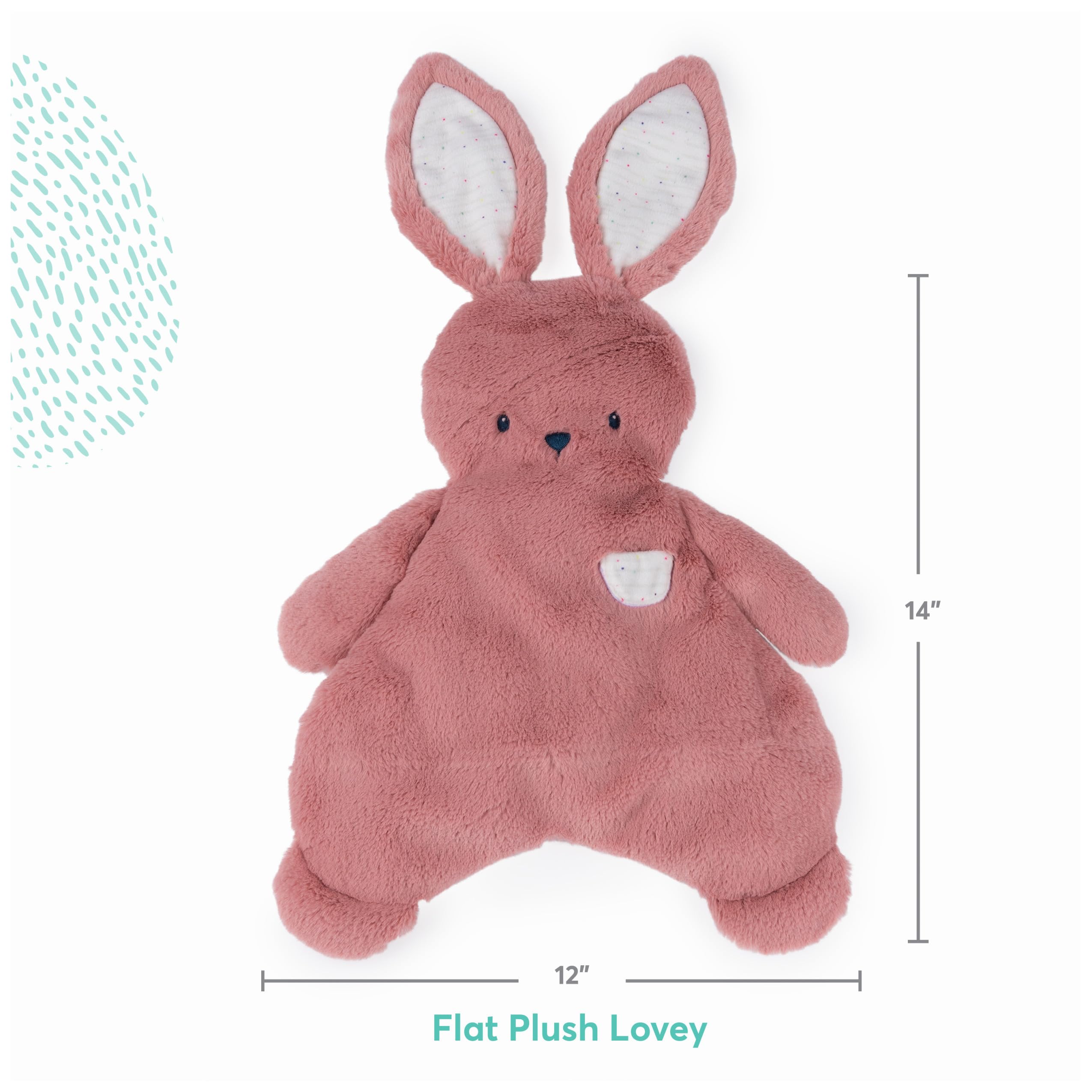 Baby GUND Oh So Snuggly Bunny Lovey, Morbida Coperta di Peluche per Neonati e Neonati, Rosa Cipria