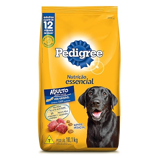 PEDIGREE Ração Nutrição Essencial Carne Para Cães Adultos 10.1kg