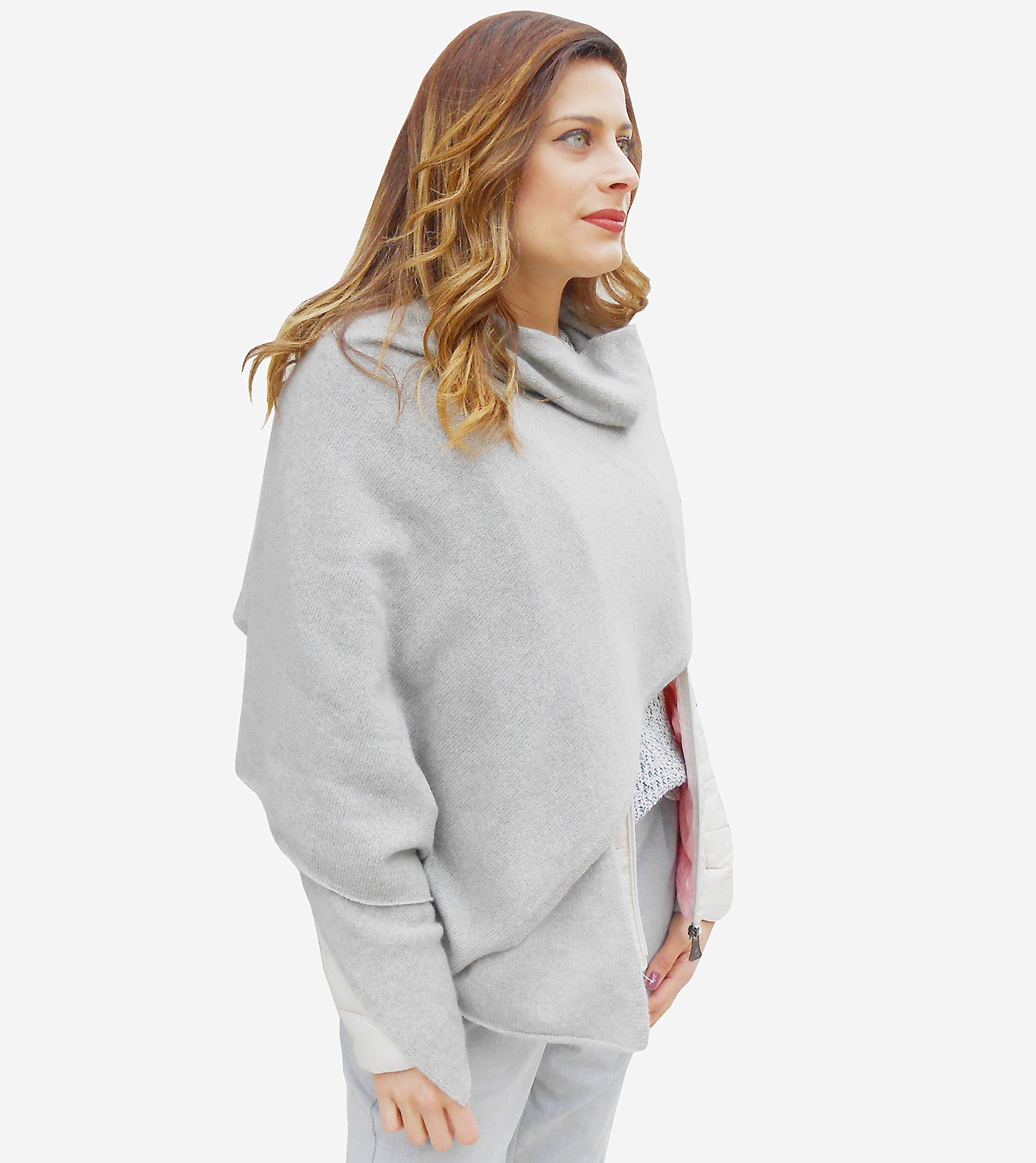 Sciarpa Stola Maxi Donna Invernale Cashmere 100% Grande Stola Molto Calda