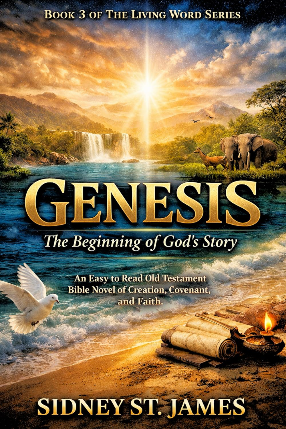 Genesis - The Beginning of God's Story: An Easy-to-Read Old Testament Bible Novel of Creation, Covenant, and Faith (The Living Words Series)