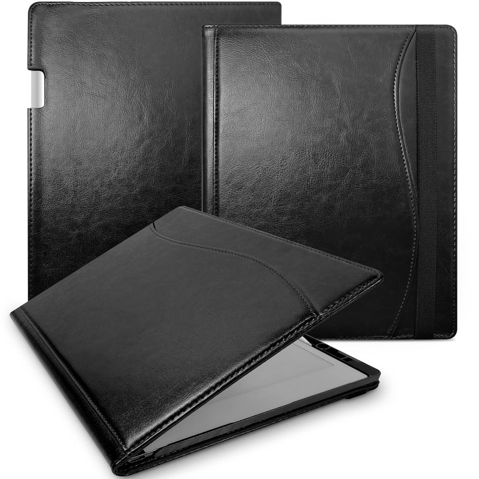 E NET-CASE Case for Remarkable 2 Tablet 10.3 inch (2020 Released) - New Business Design Upgraded Leather Cover for Remarkable 2 Digital Paper with Stand &amp; Pen Holder (Black)