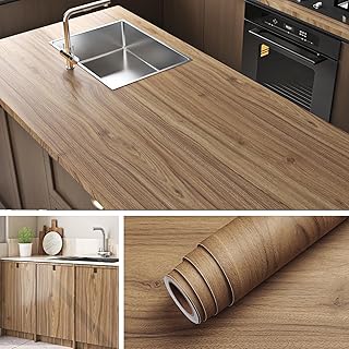 Livelynine Acacia Wood Contact Paper Peel and Stick Countertops Natural ...
