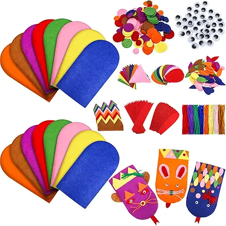 Gejoy 16 Pieces Kids Hand Puppet Making Kit...
