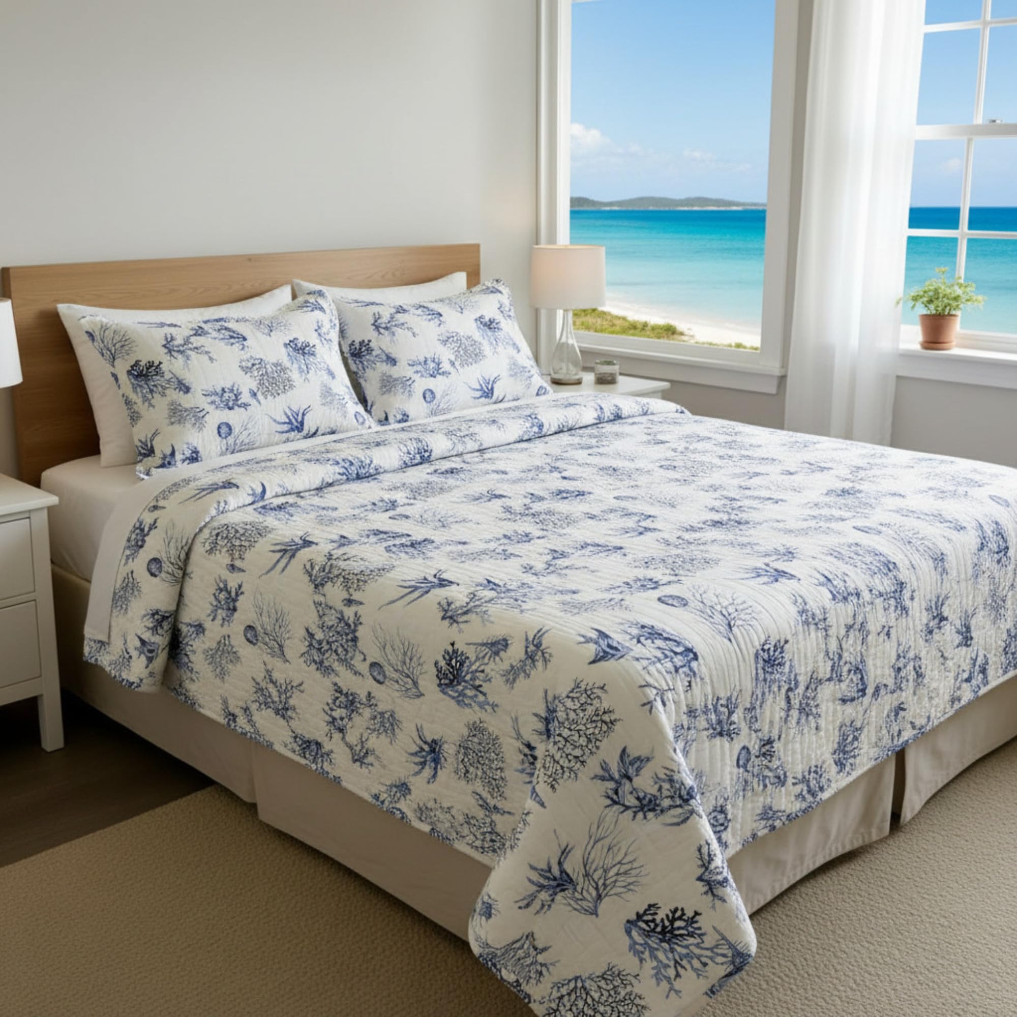 L'Emporio Casa Telo Arredo Fantasia Copridivano Copriletto in Cotone Panama, Granfoulard, 160x260-260x280-360x280 cm, Made in Italy (Corallo, 360x280)