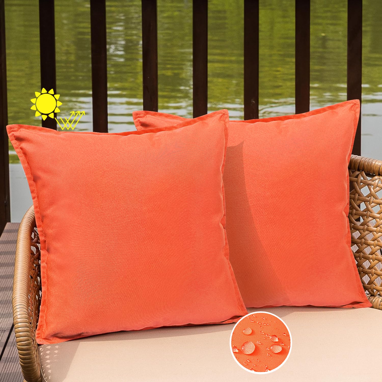 Cushion Covers Sunbrella Fabric Outdoor Pillows Patio Pillow