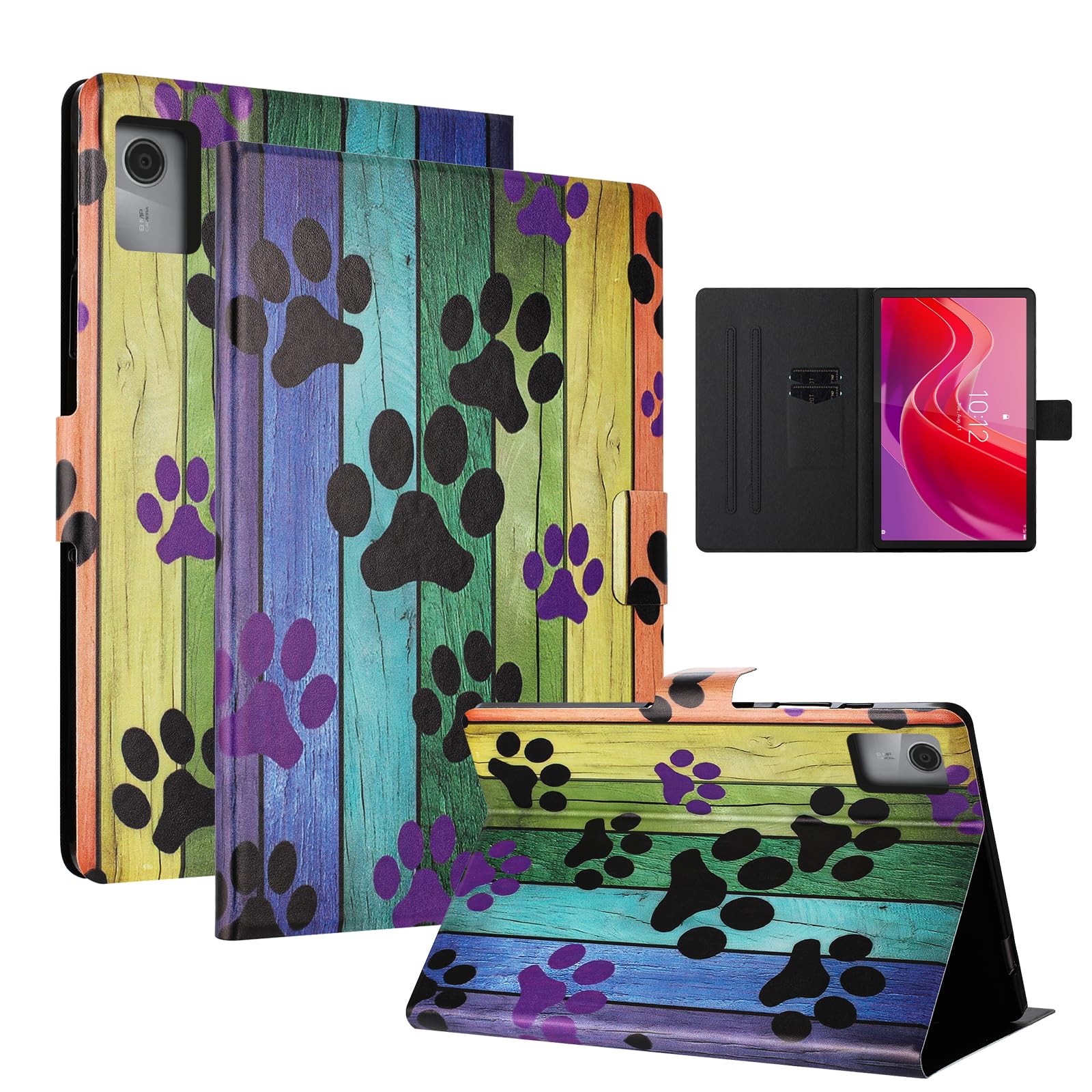 Funda para Lenovo Tab M11 11 Pulgadas PU Material Funda Tab M11/TB-330/331 con Ranuras para Tarjetas TPU Fundas con Cierre Magnético, Garras de Gato