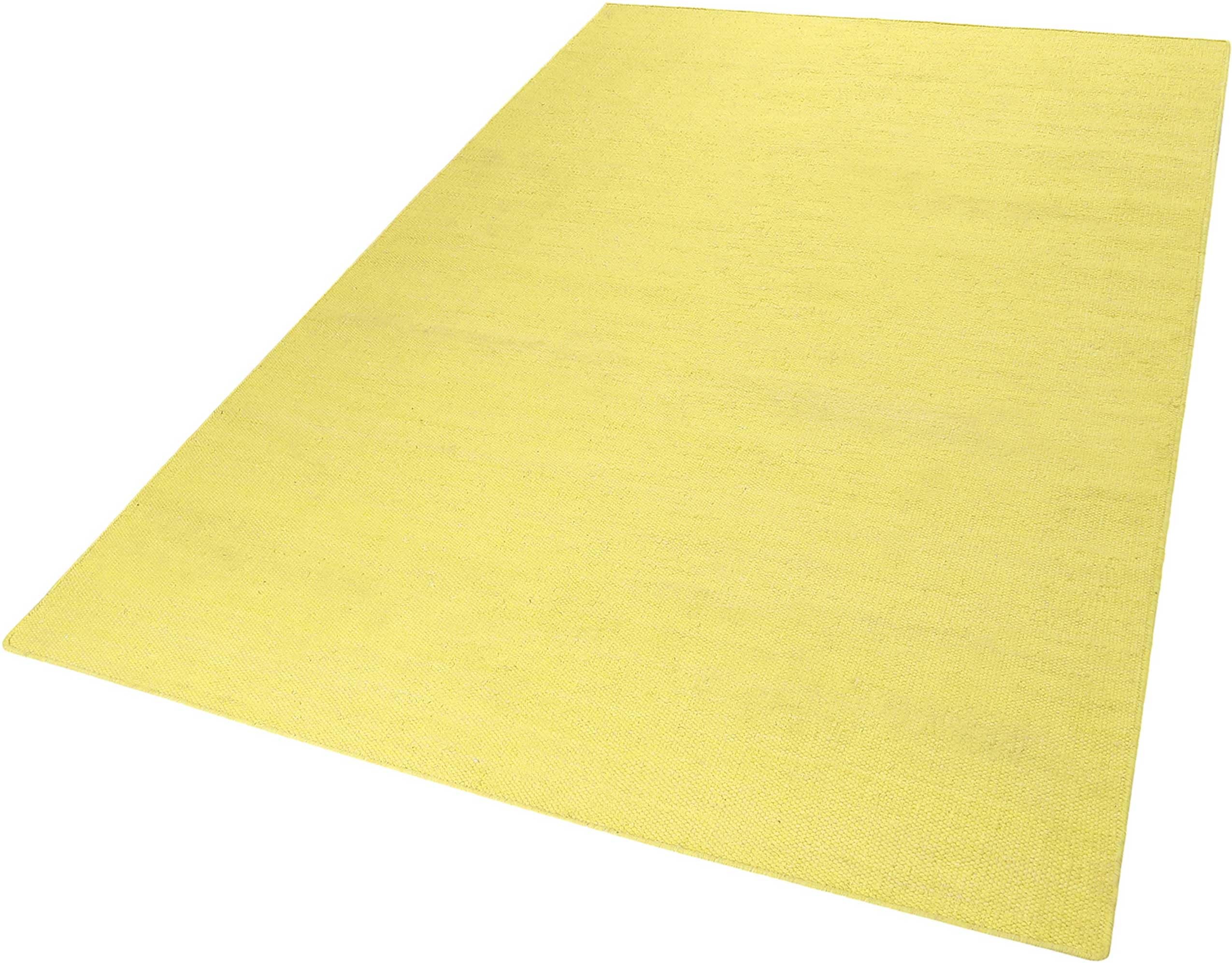 Wytrzymały dywan Esprit Uni do salonu, sypialni, jadalni, pokoju dziecięcego i korytarza – Rainbow KELIM (130 x 190 cm, żółty)