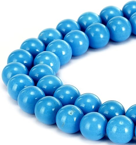 Miniatura 1 de BRCbeads Hermosas cuentas sueltas redondas y redondas de color azul cielo natural de 0.157in, aproximadamente 15.5 pulgadas, 88 unidades, 1 hebra