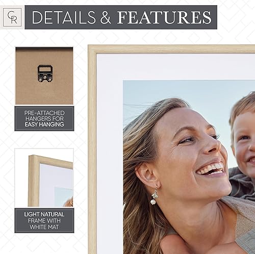 Miniatura 4 de Juego de dos marcos de póster Serenity de 20 x 24 pulgadas con paspartú de 16 x 20 pulgadas, color natural claro