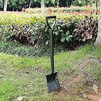 Vista 6 de 2 piezas de mango mini pala con palas para excavar – Pala de punta cuadrada de metal – pala recta de acero (wh000007)