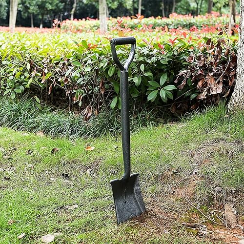 Miniatura 6 de 2 piezas de mango mini pala con palas para excavar Pala de punta cuadrada de metal pala recta de acero (wh000007)