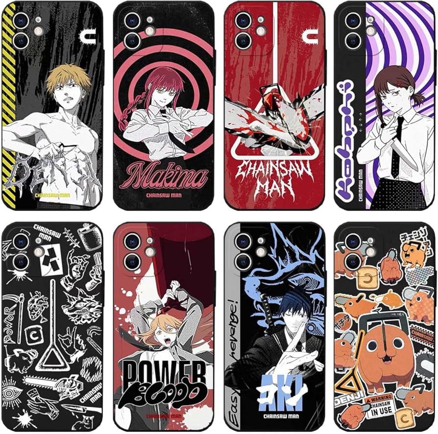 Amazon.co.jp: チェンソーマン スマホケース 人気キャラ マキマ ポチタ