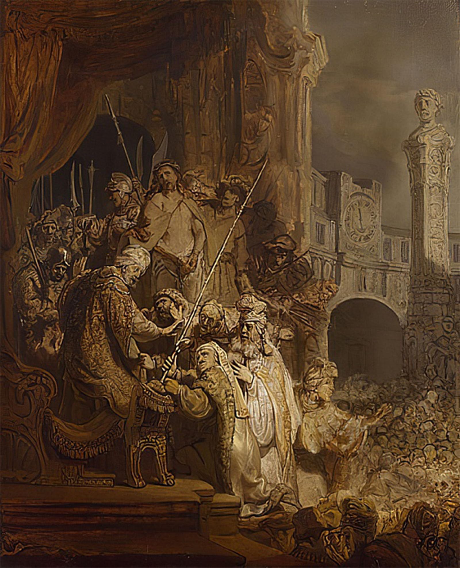 Lienzo de Rembrandt Van Rijn PMEFGJDPE de 60x90cm para decoración de pared 5