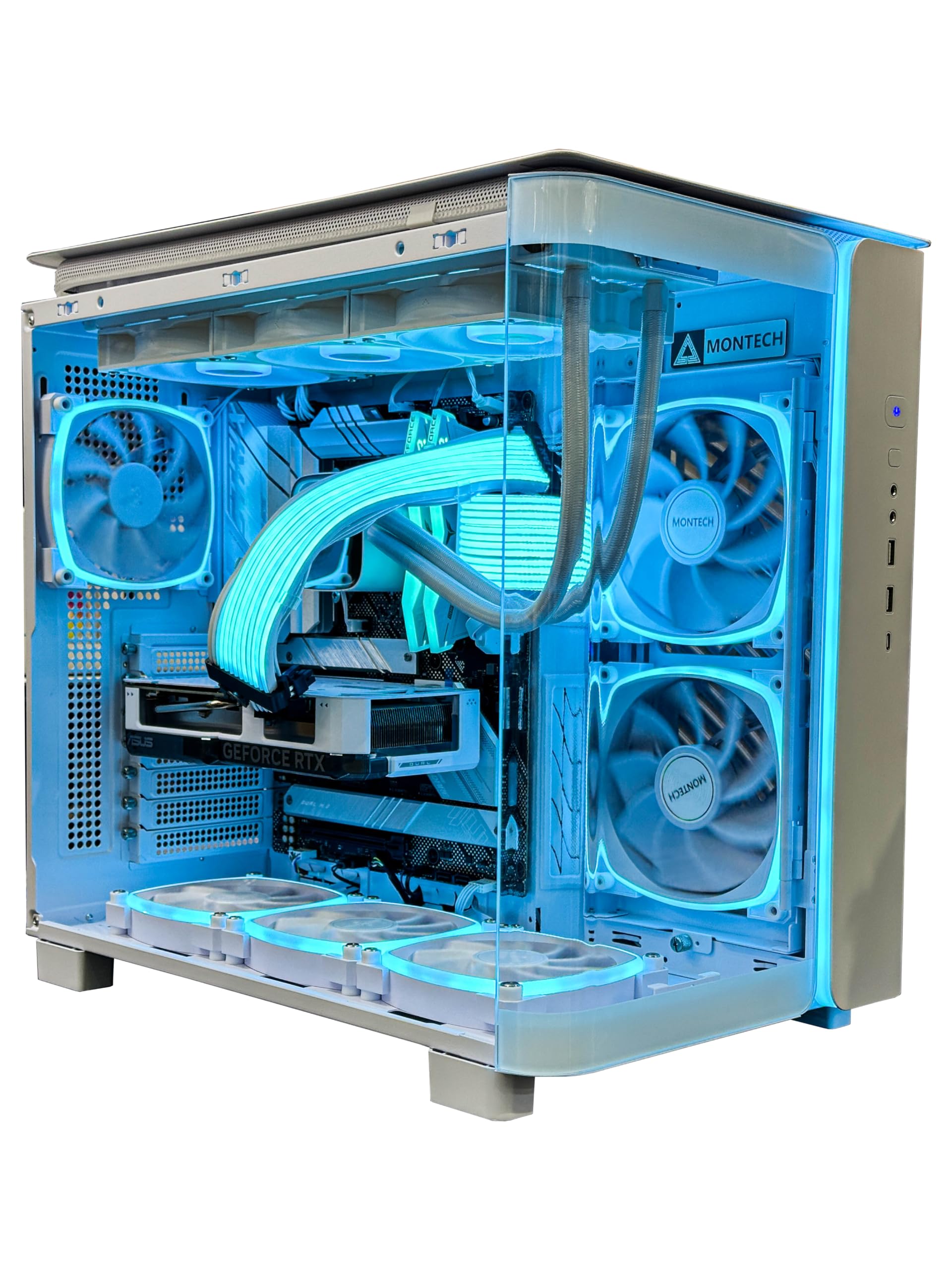 Nanotech Moonlight Gaming PC- Intel Core i7-14700F, RTX 4070 SUPER 12GB, 32GB (2 * 16) DDR5 RAM, 2TB NVMe SSD, 750W PSU, W11 Pro.