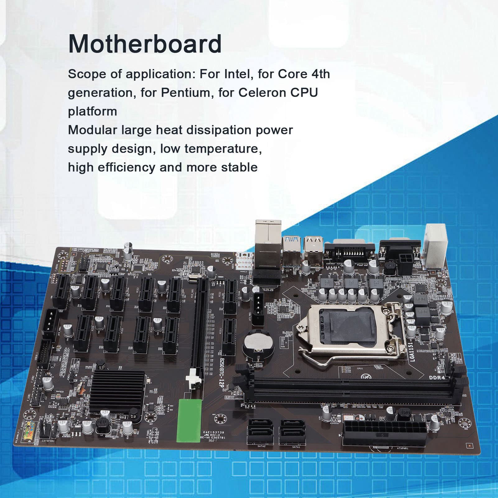 Denash Placa Base para Minería LGA1151 con 11 Ranuras PCIe, B250