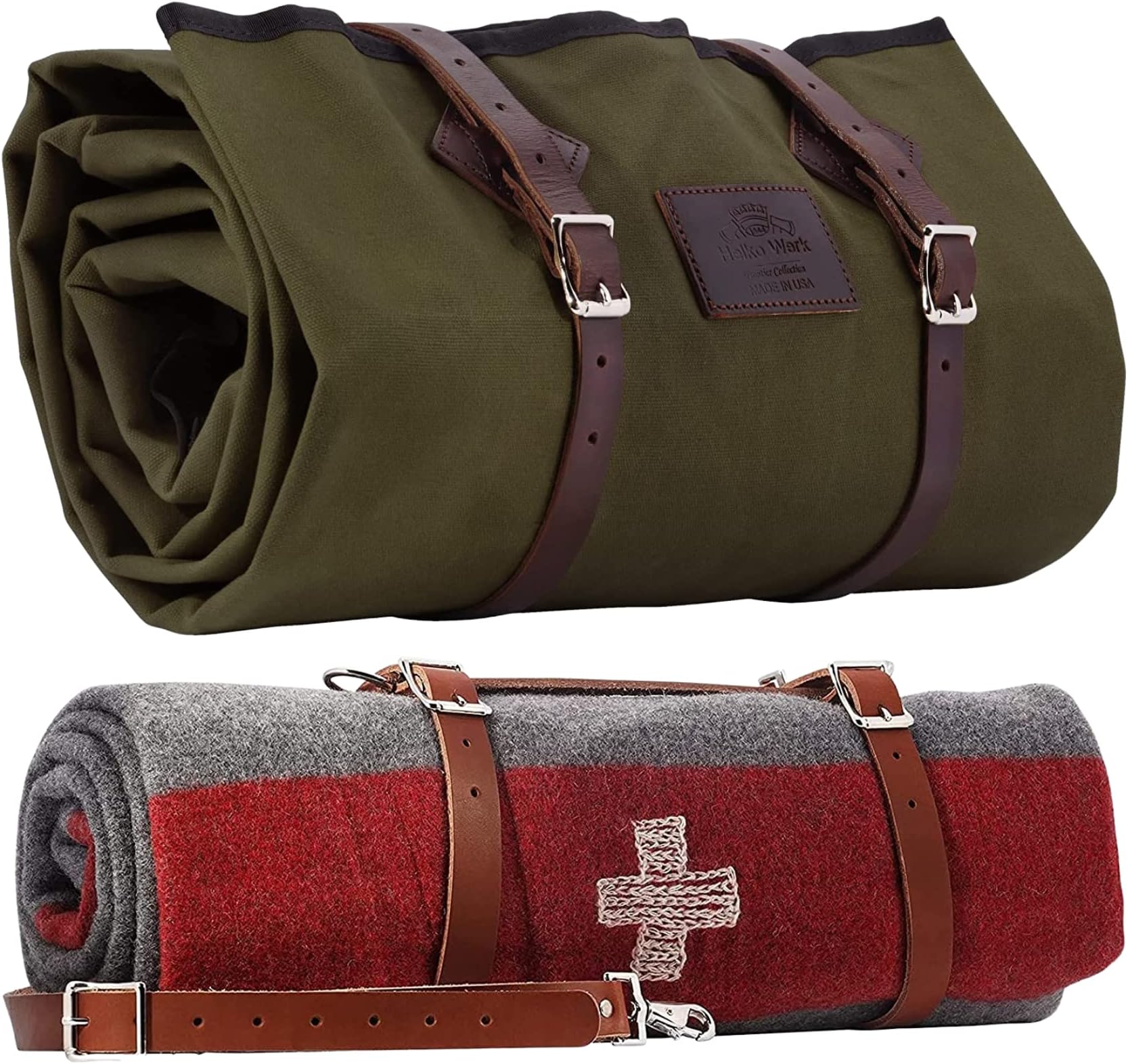 Waxed Canvas Bedroll & Swiss Army Blanket Bundle