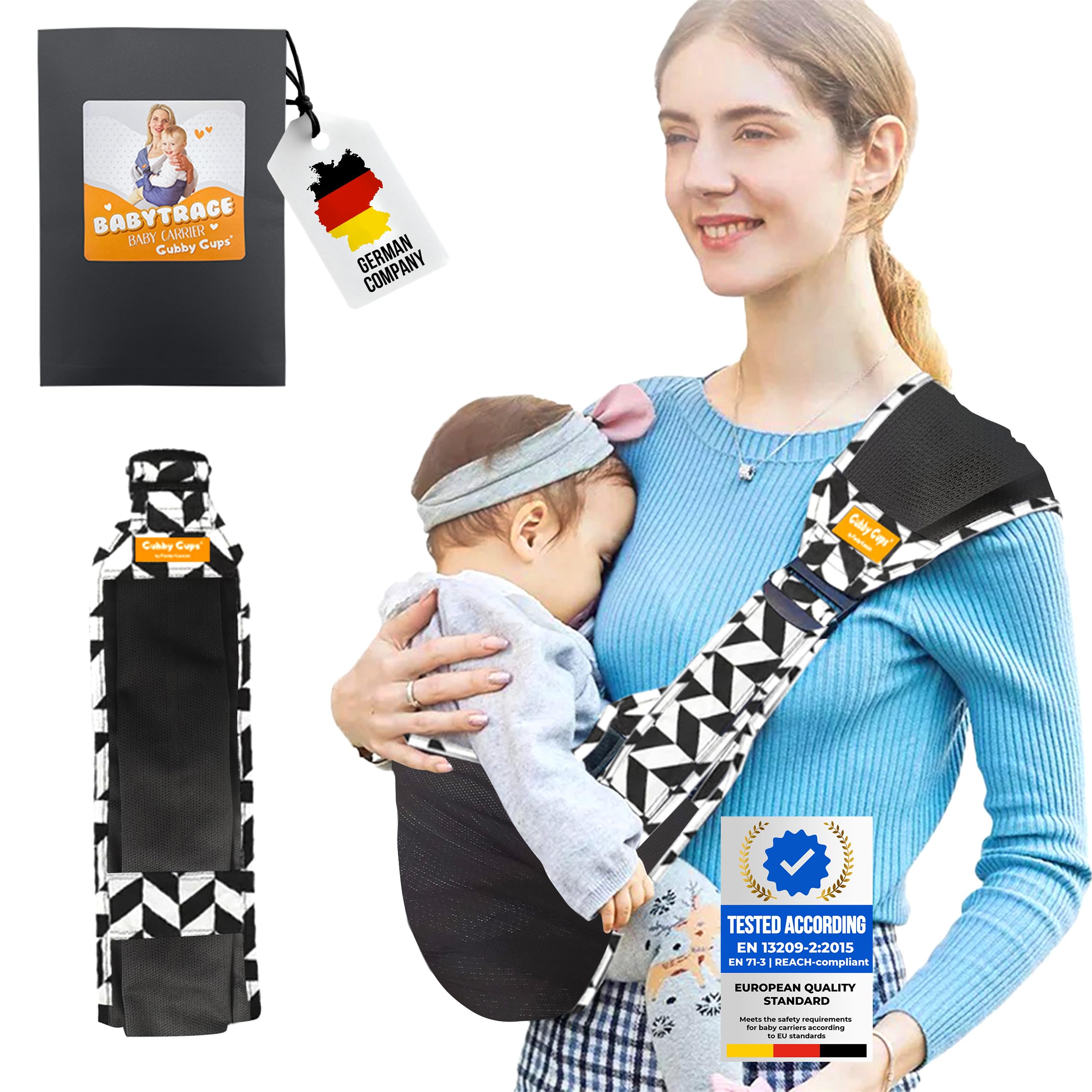 Fascia Portabebè Traspirante Regolabile - Marsupio Ergonomico Per Bambini Fino A 20kg, Nero - Foto 14