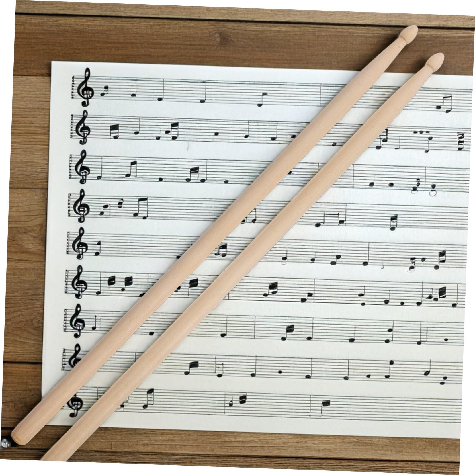 5a Holz Drumsticks 12 Paar für Musiküben und Unterricht | Beige Ausführung, Präzise Verarbeitung, Komfortabler Griff, für Professionelle Drummer und Einsteiger