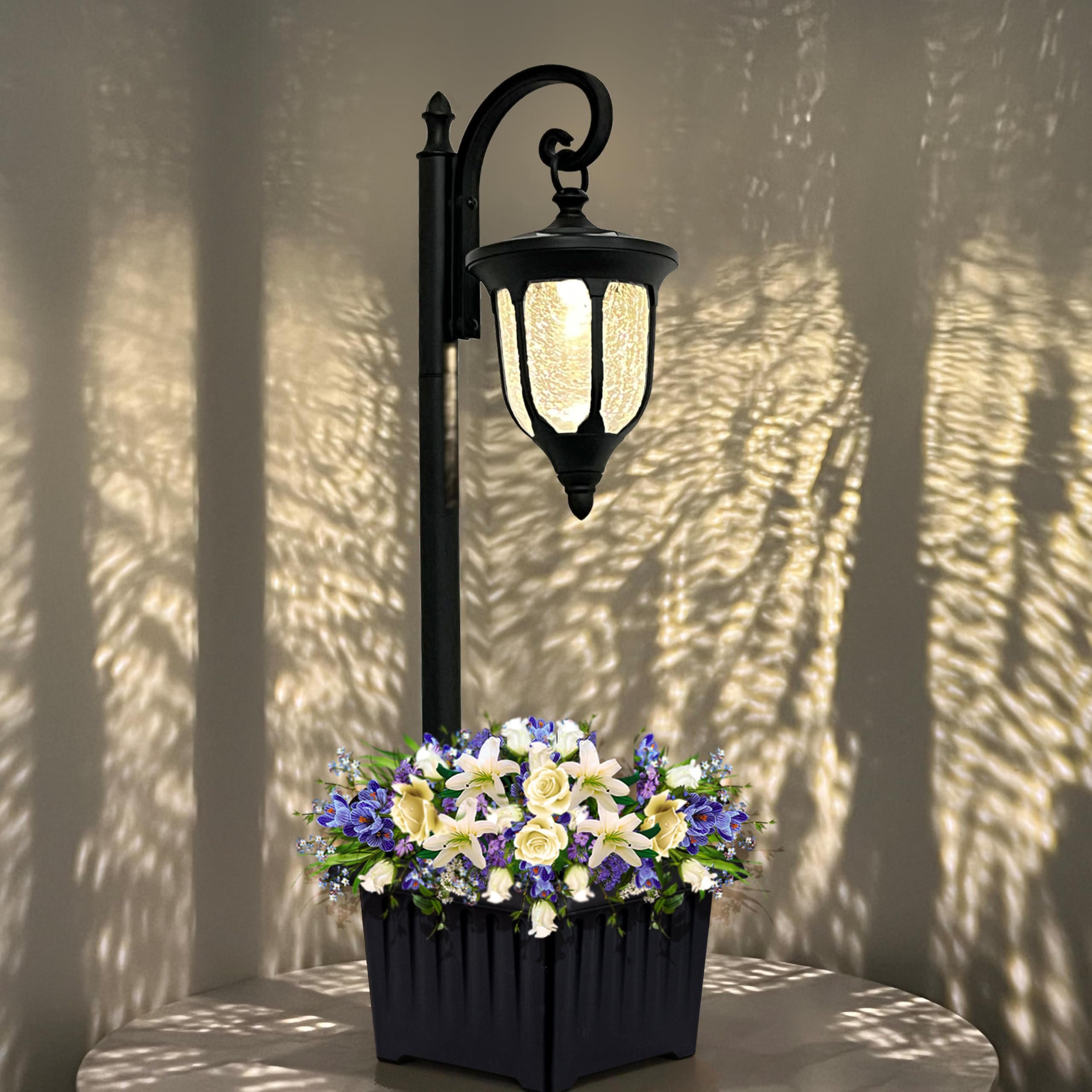 Yonaveil Solar Post Light with Planter