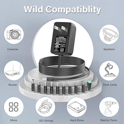 Miniatura 4 de 10V 1.8A 1.5A 1A Cargador 10.0V 1.0A Adaptador de CA 18W Fuente de alimentación conmutada DC 10V 1800mA 1500mA 1000mA 500mA Adaptador Transformador