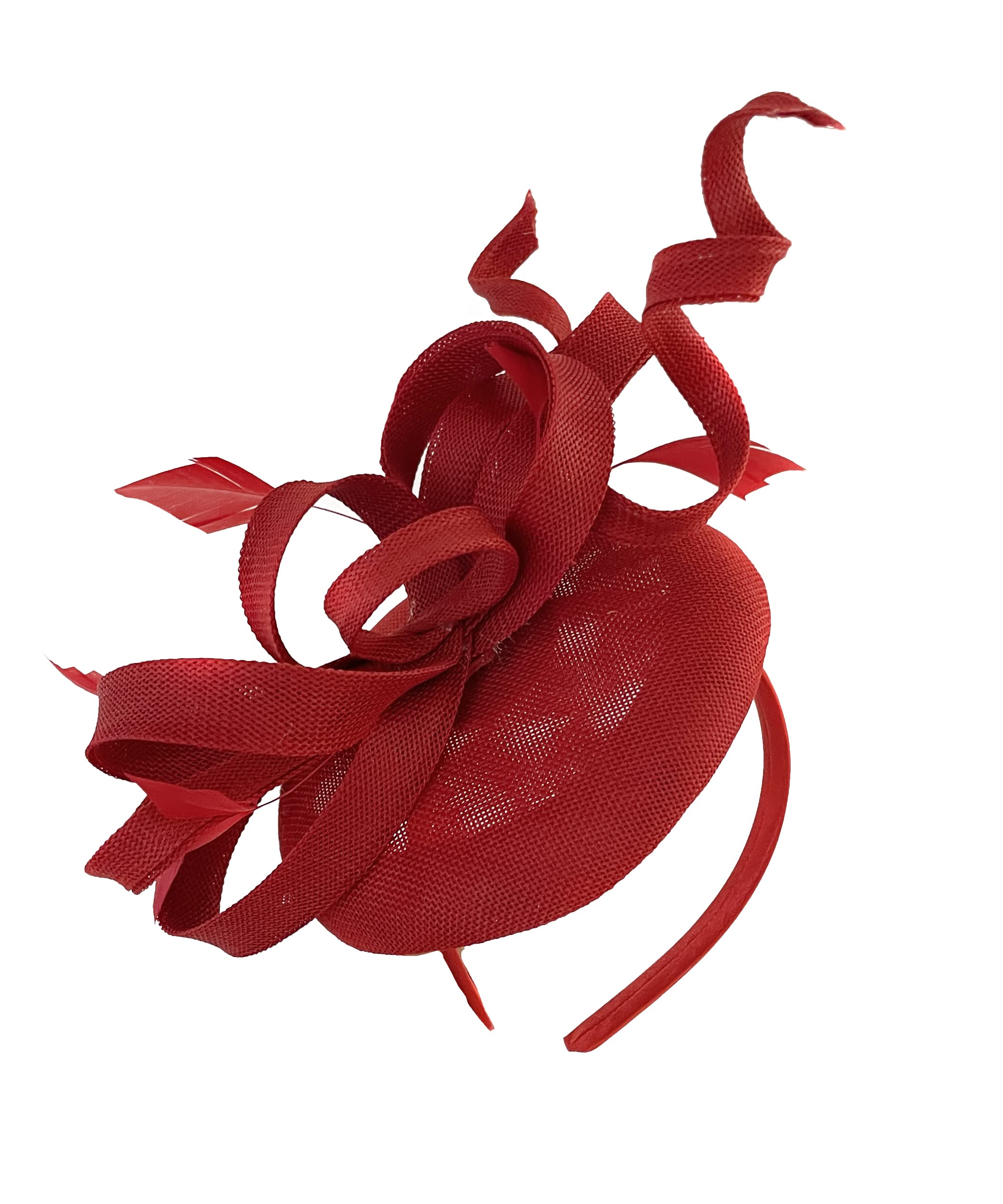 Accesorio Pelo Sinamay Tocado Vegano Diadema Con Aro Luna - Boda Y Carreras Ascot Accesorio Boda Sinamay