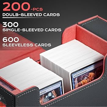ZLCA Card Deck Box with Display Window,MTG Commander Deck Box Fits