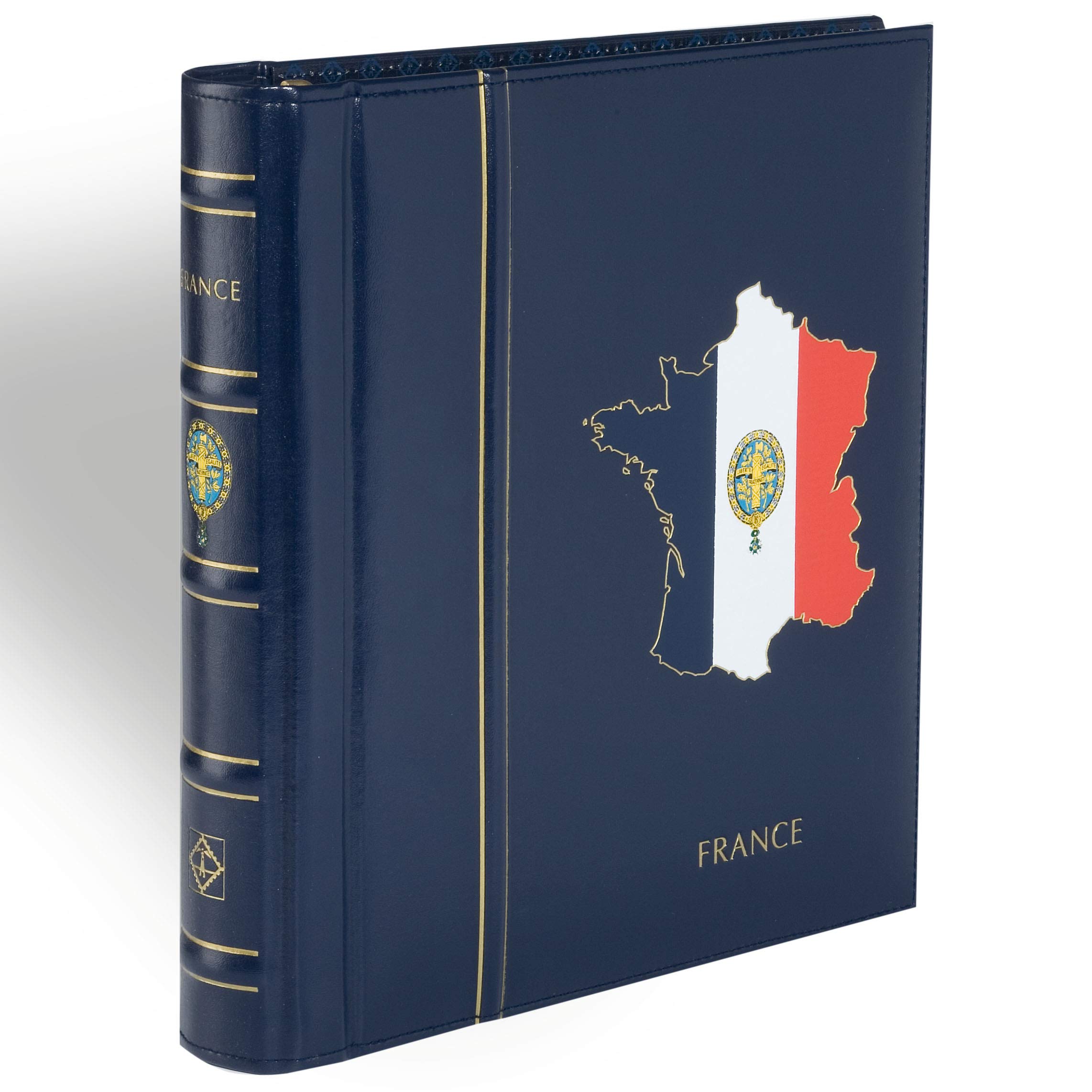 Leuchtturm (341502) SF album na dokumenty w klasycznym wzornictwie FRANCE 2010-2012, w zestawie kaseta ochronna, niebieski