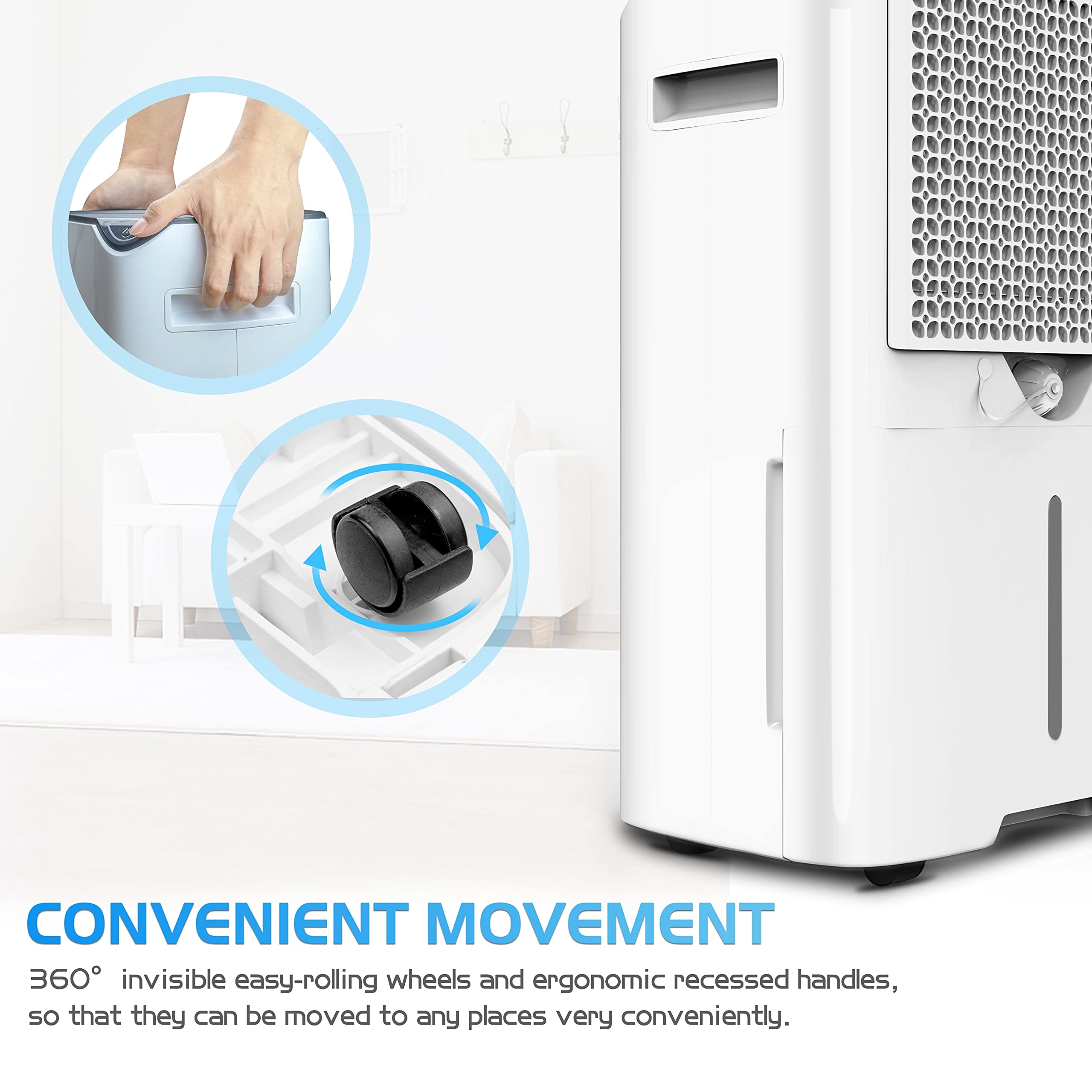 Buy Dehumidifier 2000 Sq. Ft HEVILLO 40 Pint Dehumidifiers for Home