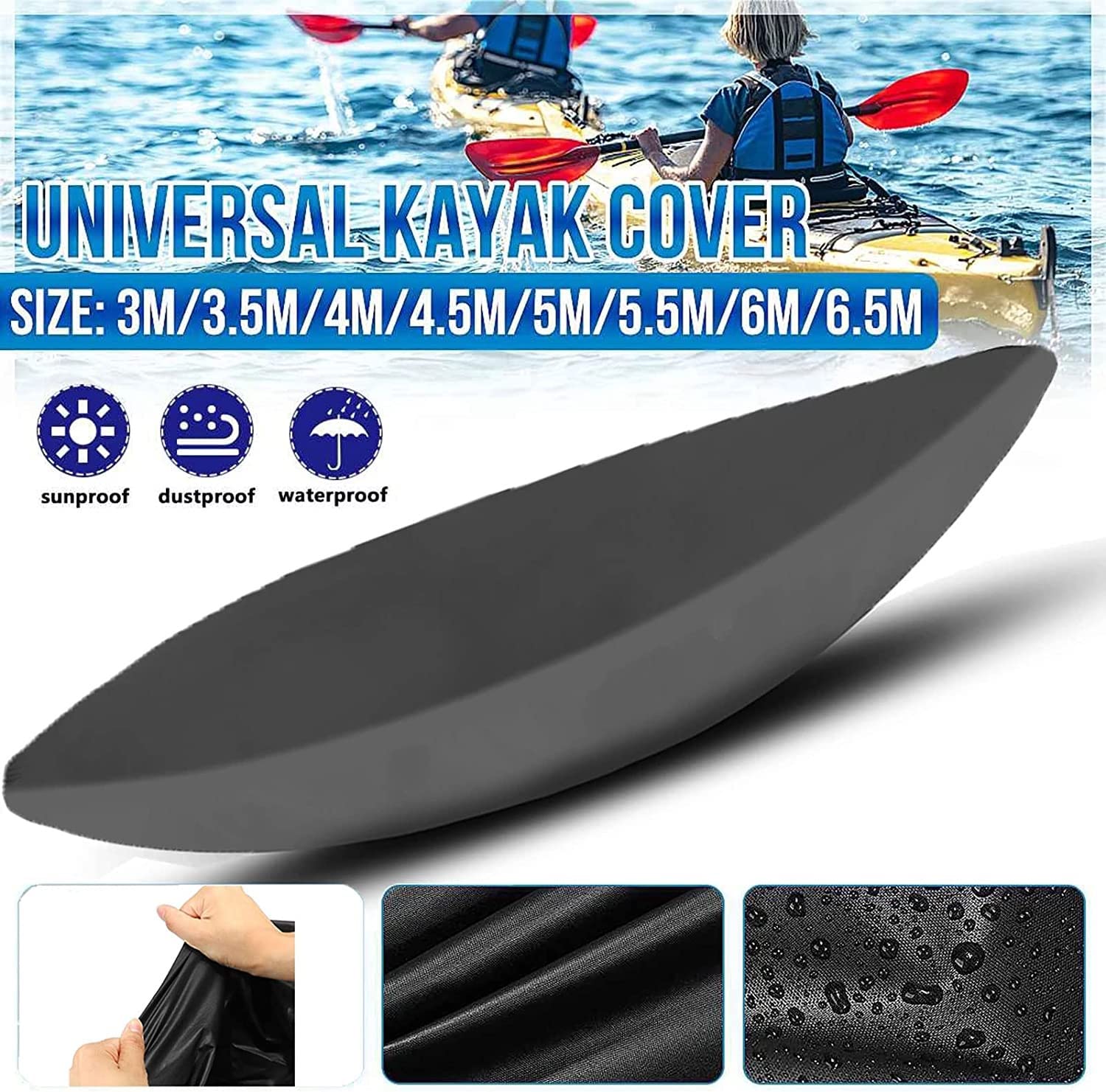 カヌー カヤックカバー ボートカバー 防水 UV 耐性カヤックカバー 