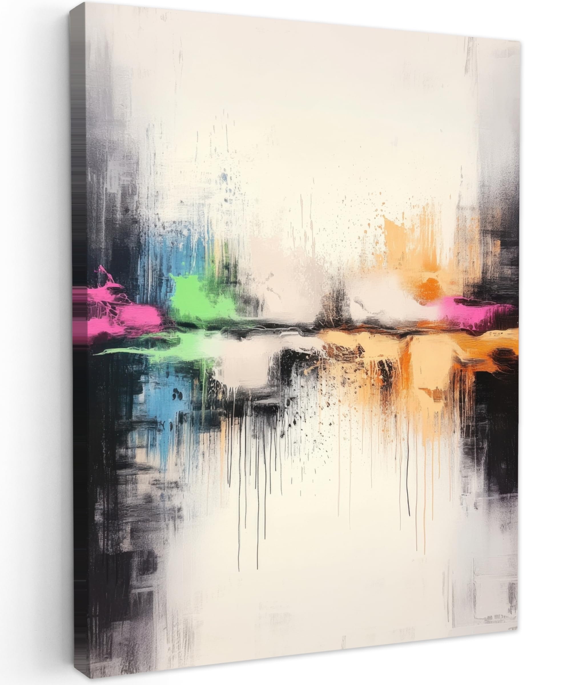 MuchoWow© Canvas Wall Art 12"x16" / 30x40 cm Home Decor Paintings for Living Room Decorations Gifts Hallway Abstract - Color Burst - Landscape