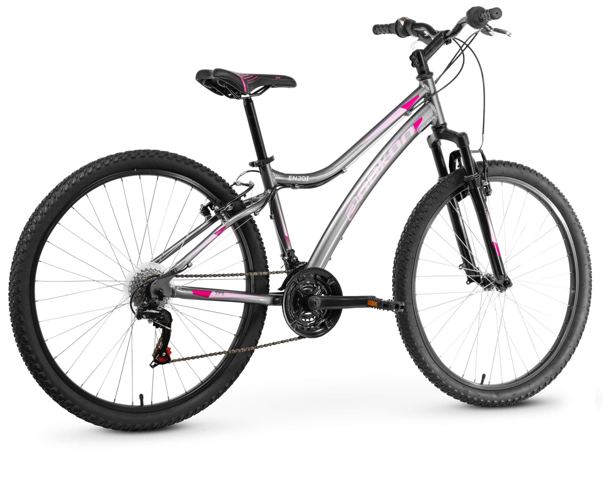Bicicleta montaña SHIMANO PREMIUM 27.5" mujer, Aluminio, 21v., Frenos V-Brake, Suspensión Delantera, gris, (varias tallas)