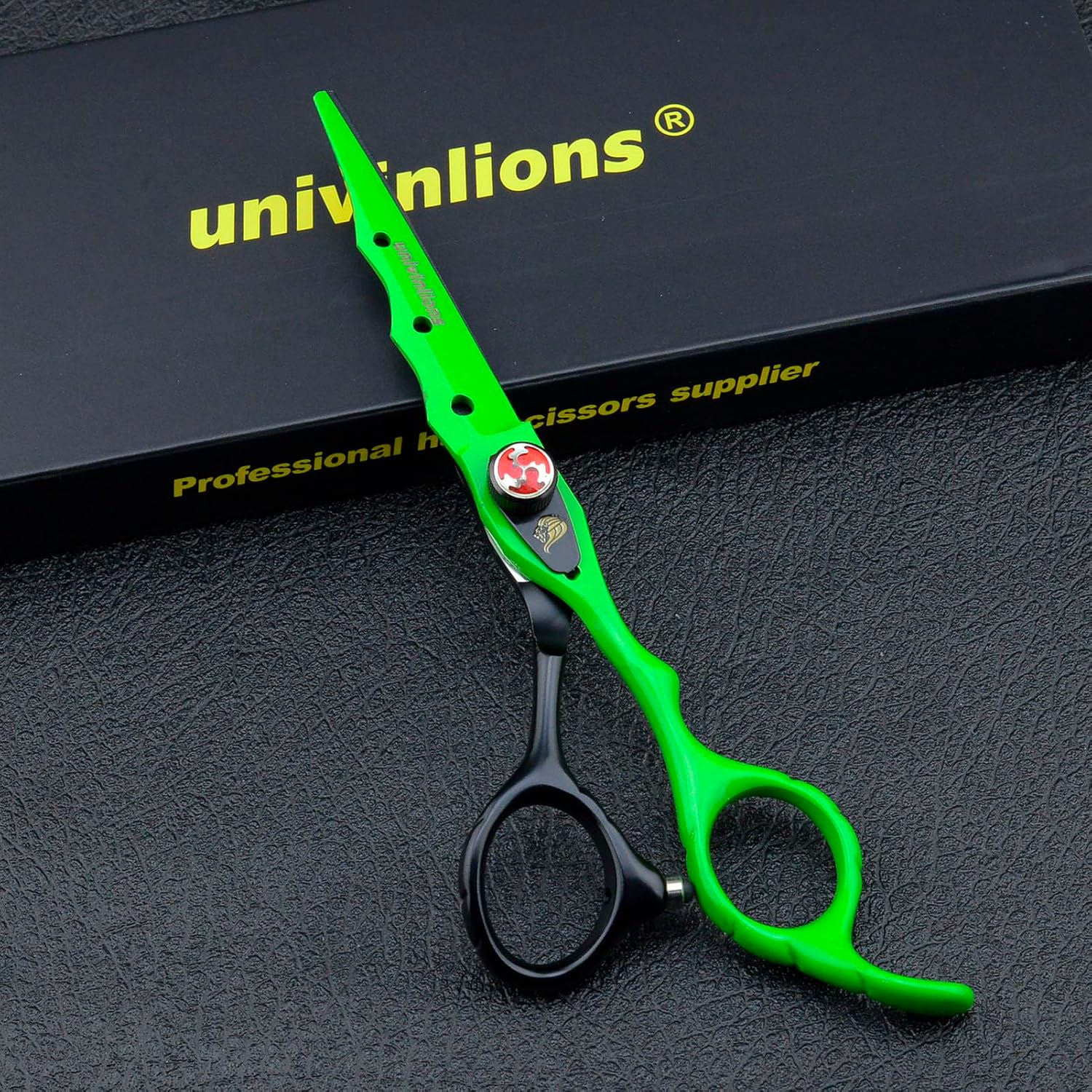 6" 6cr13 Alloy Hairdressing Scissors Black Red Green Purple White Hair Cutting Scissors Thinning Hair Razors Barber Hairdresser(Green)