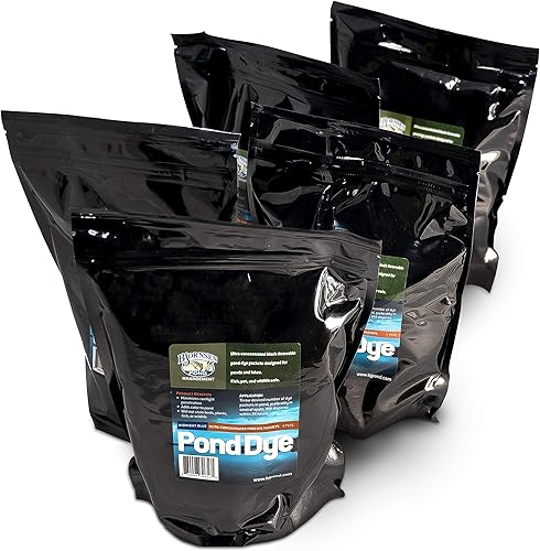 Bjornsen Pond Management Midnight Blue Ultra Concentrado Estanque Paquetes de Tinte Seco 5 bolsas que contienen 20 paquetes totales